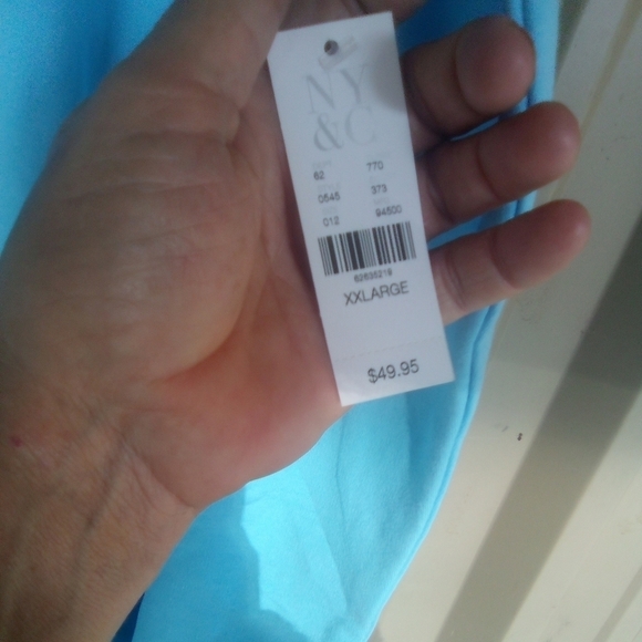 NEW Women's NY & C Baby Blue Romper Plus Size XXL - Picture 6 of 6